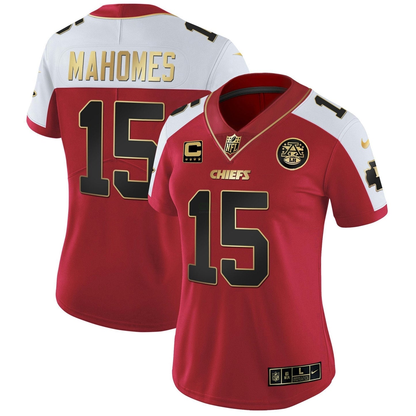 Camisa NFL Kansas City Chiefs Women’s Branca Dourada & Preta Dourada