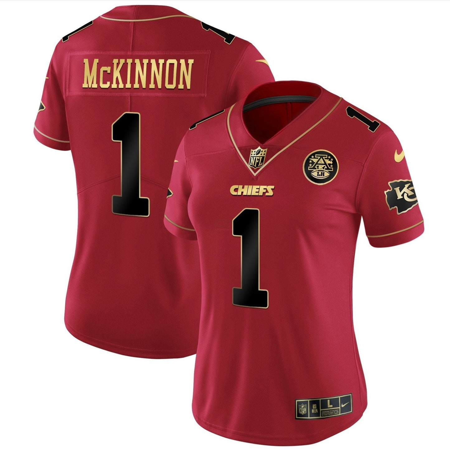 Camisa NFL Kansas City Chiefs Women’s Branca Dourada & Preta Dourada