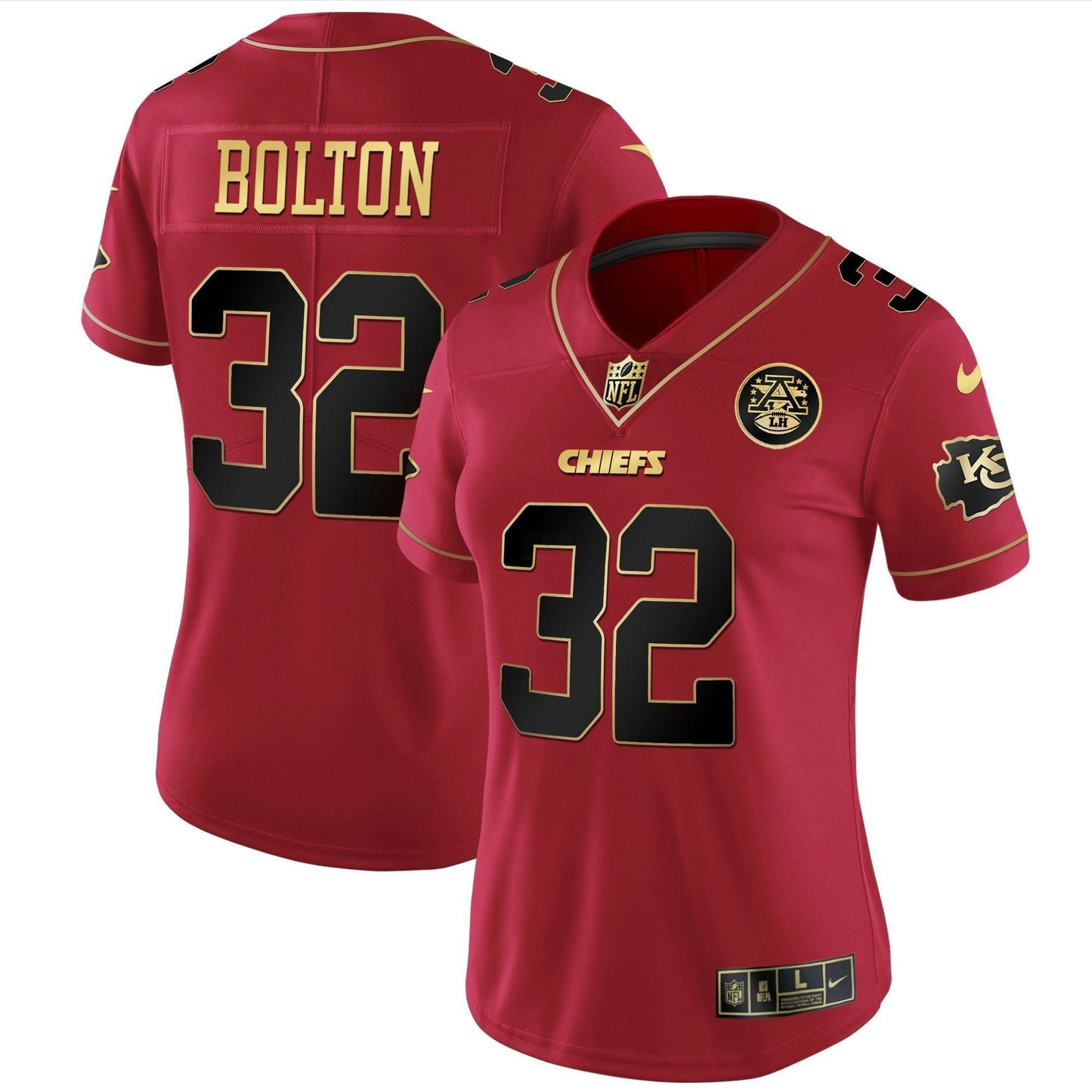 Camisa NFL Kansas City Chiefs Women’s Branca Dourada & Preta Dourada