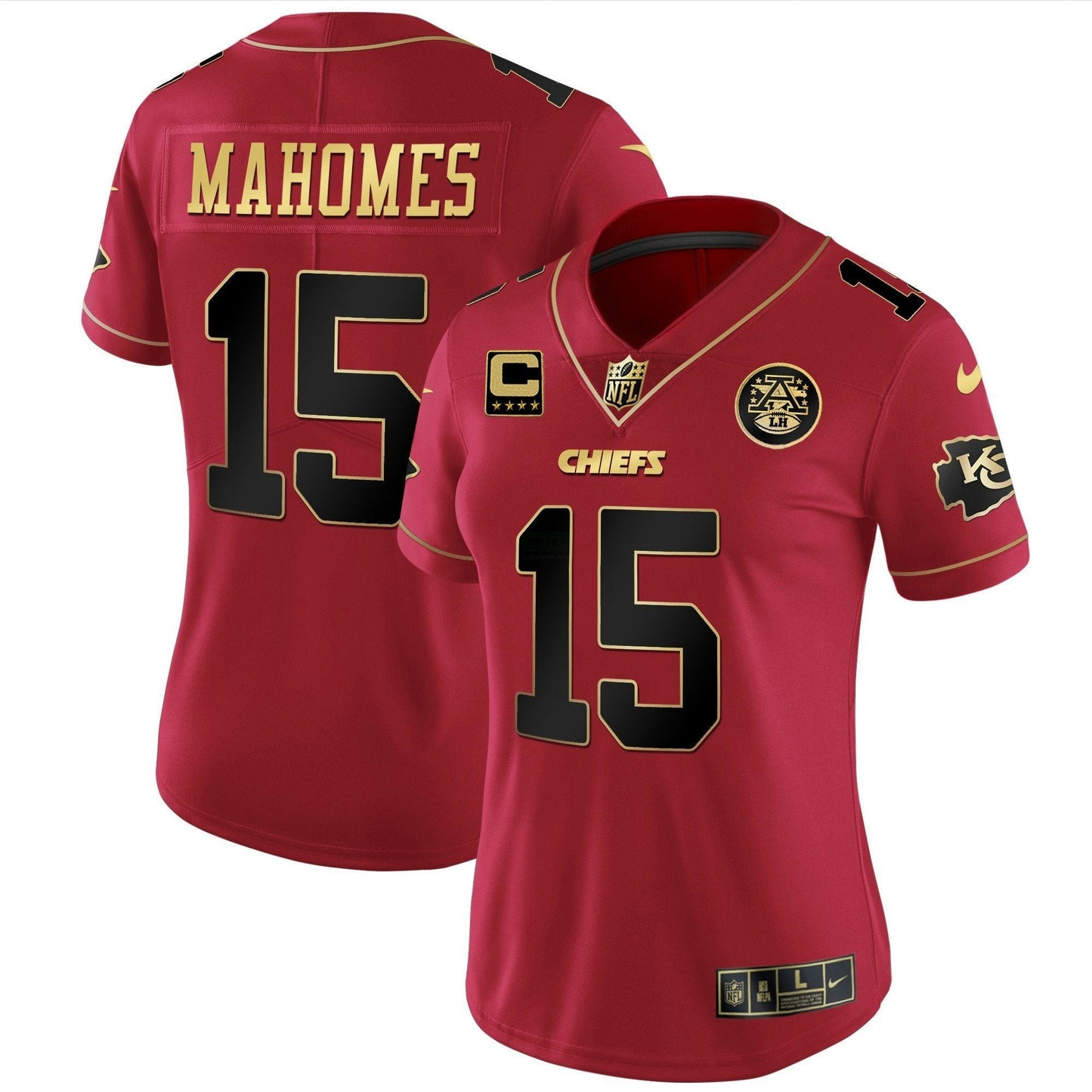 Camisa NFL Kansas City Chiefs Women’s Branca Dourada & Preta Dourada