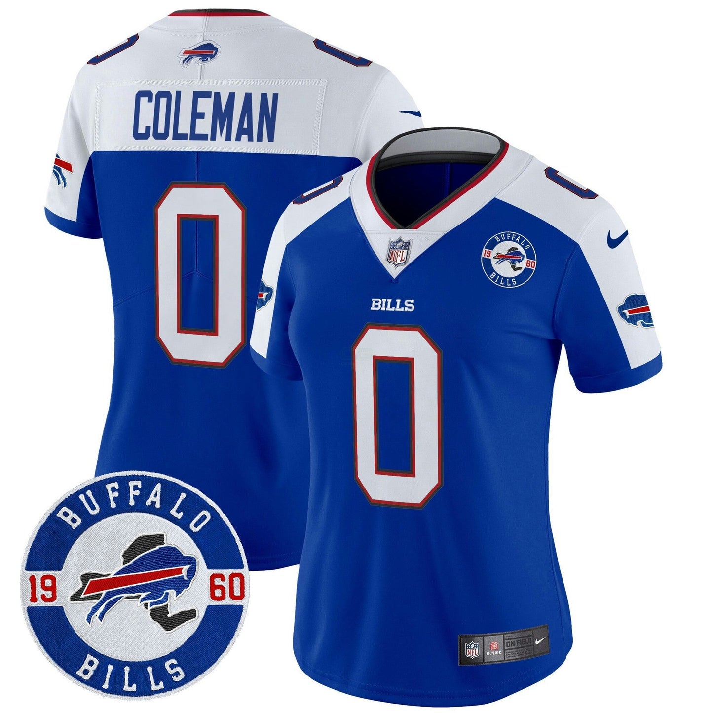 Camisa NFL Women’s Buffalo 2024 Vapor Limited Jersey – Est. 1960 Patch
