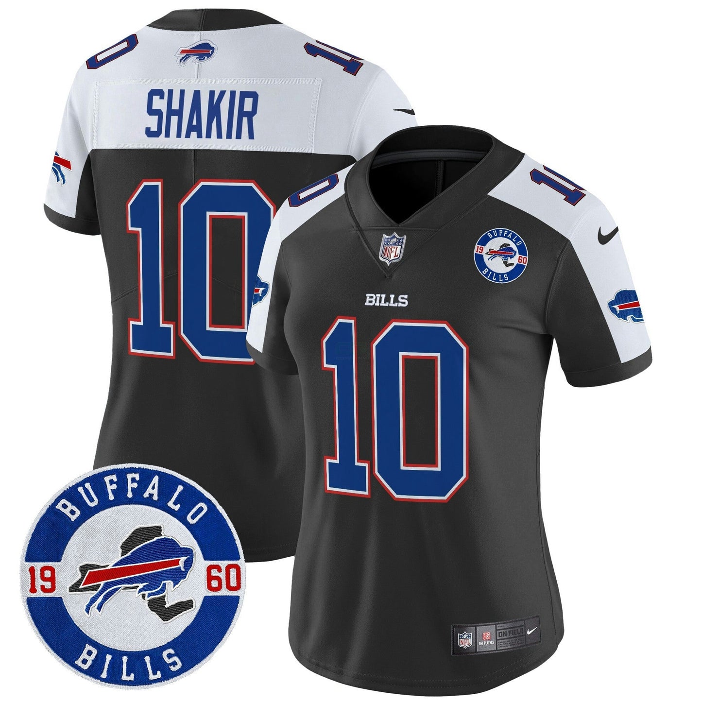 Camisa NFL Women’s Buffalo 2024 Vapor Limited Jersey – Est. 1960 Patch