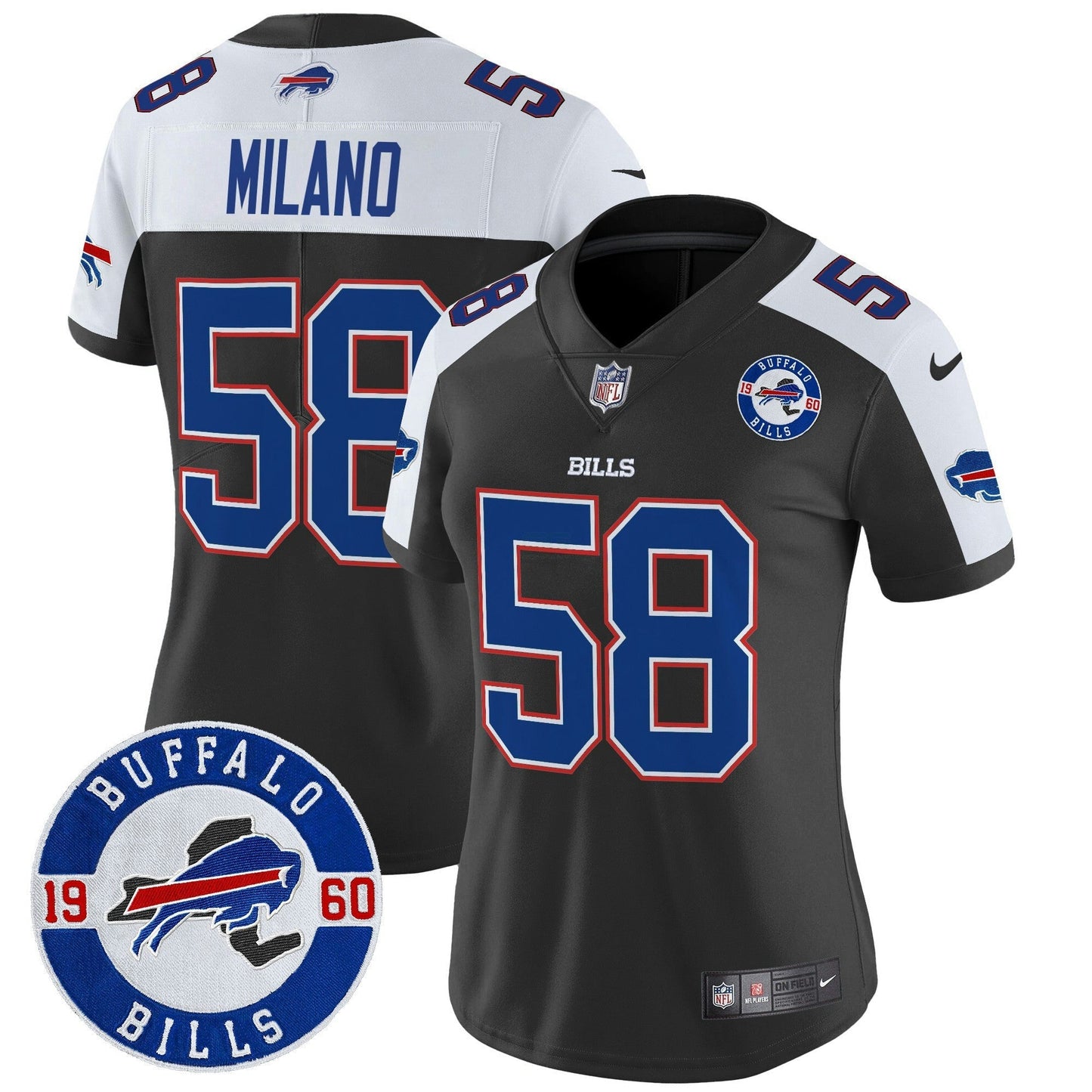 Camisa NFL Women’s Buffalo 2024 Vapor Limited Jersey – Est. 1960 Patch