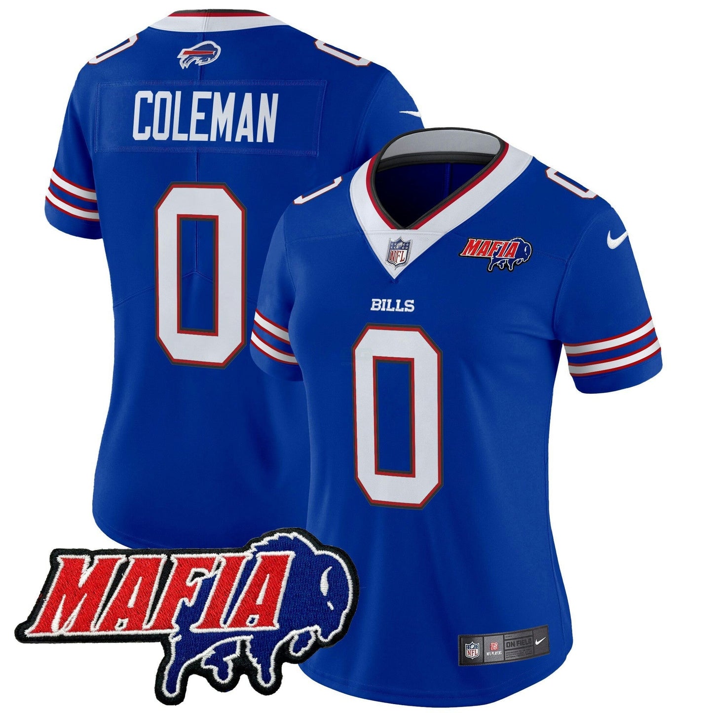 Camisa NFL Women’s Buffalo 2025 Mafia Patch Vapor Limited Jersey