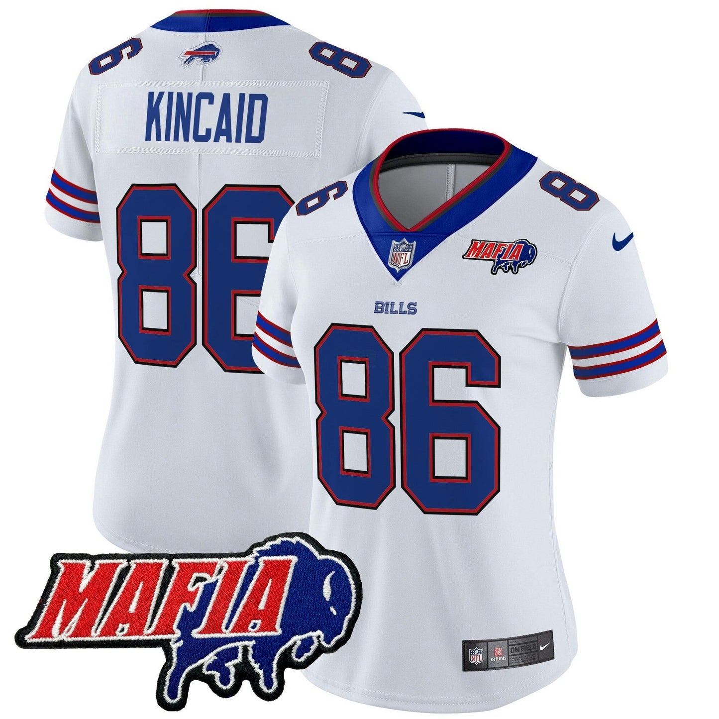 Camisa NFL Women’s Buffalo 2025 Mafia Patch Vapor Limited Jersey