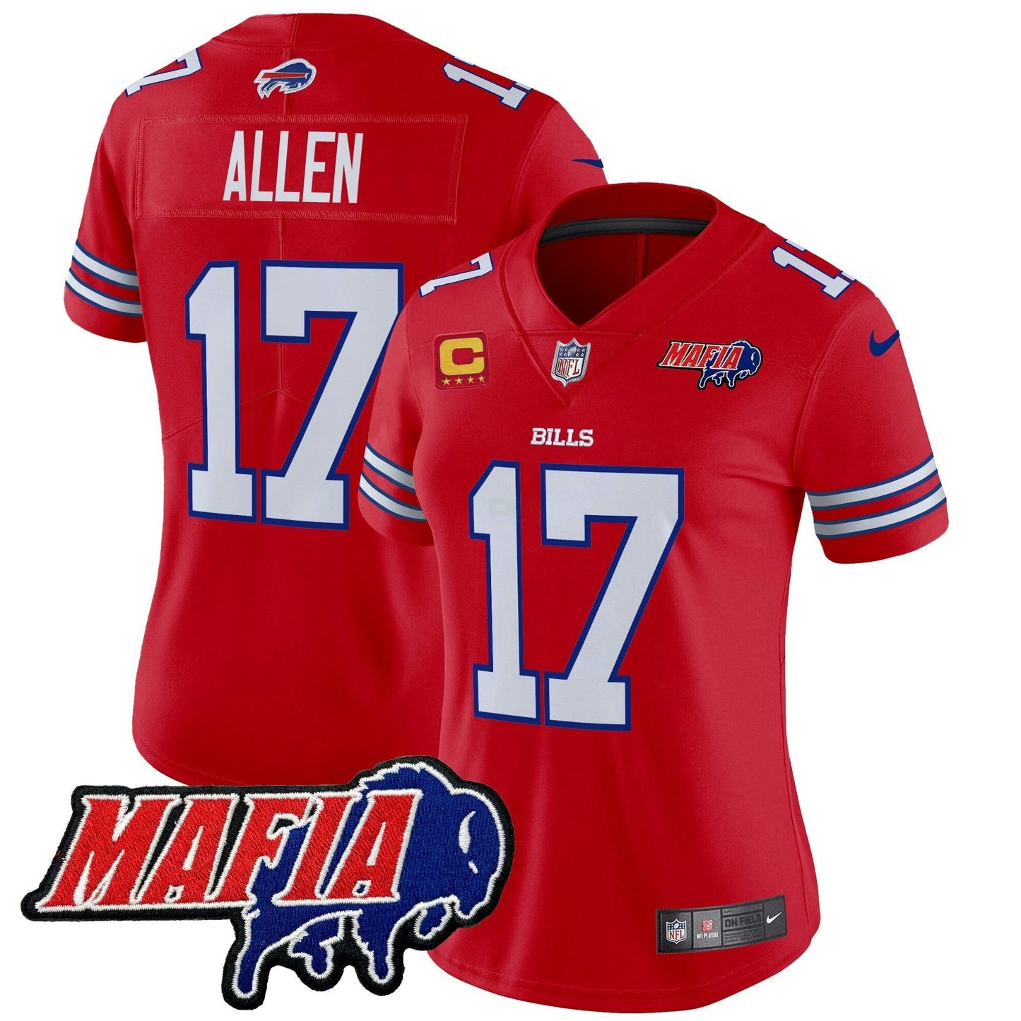 Camisa NFL Women’s Buffalo 2025 Mafia Patch Vapor Limited Jersey