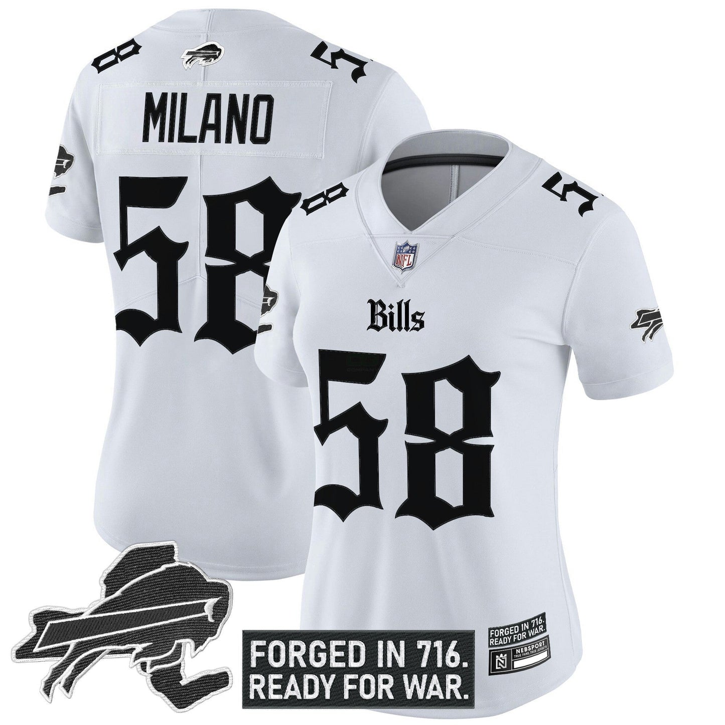 Camisa NFL Women’s Buffalo ‘Gothic Cold Front Edition’ Vapor Limited Jersey