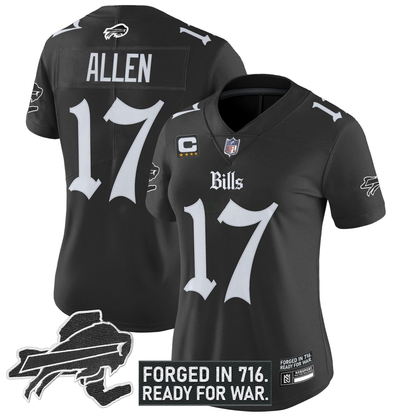 Camisa NFL Women’s Buffalo ‘Gothic Cold Front Edition’ Vapor Limited Jersey