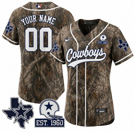 Camisa NFL Dallas Cowboys Women’s Camo Est 1960 Patch