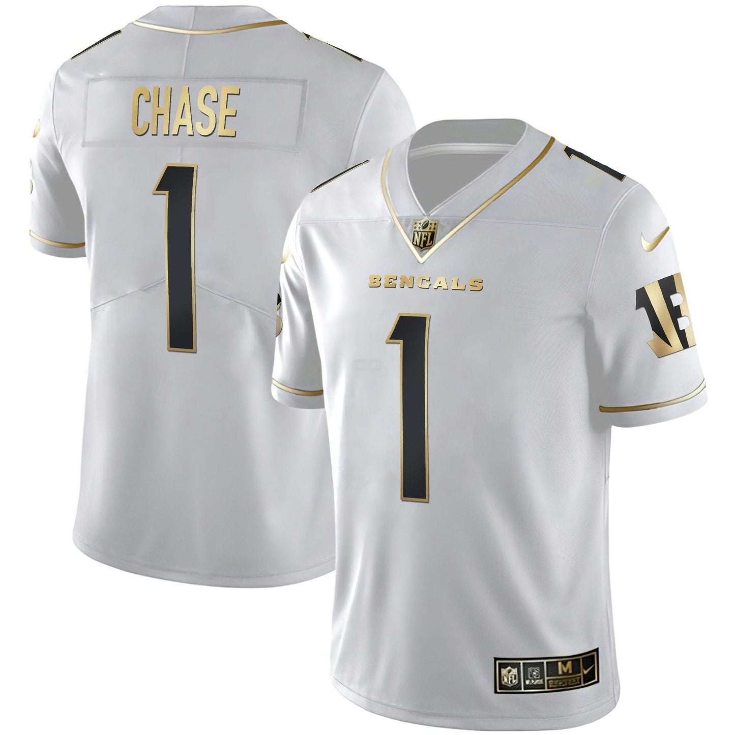 Camisa NFL Women’s Cincinnati Branca Dourada & Preta Dourada Jersey