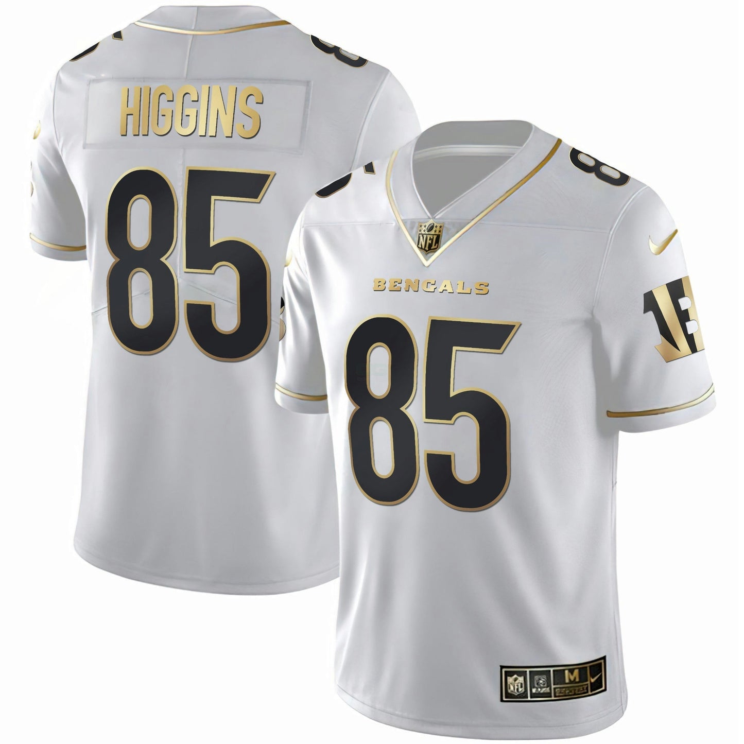 Camisa NFL Women’s Cincinnati Branca Dourada & Preta Dourada Jersey