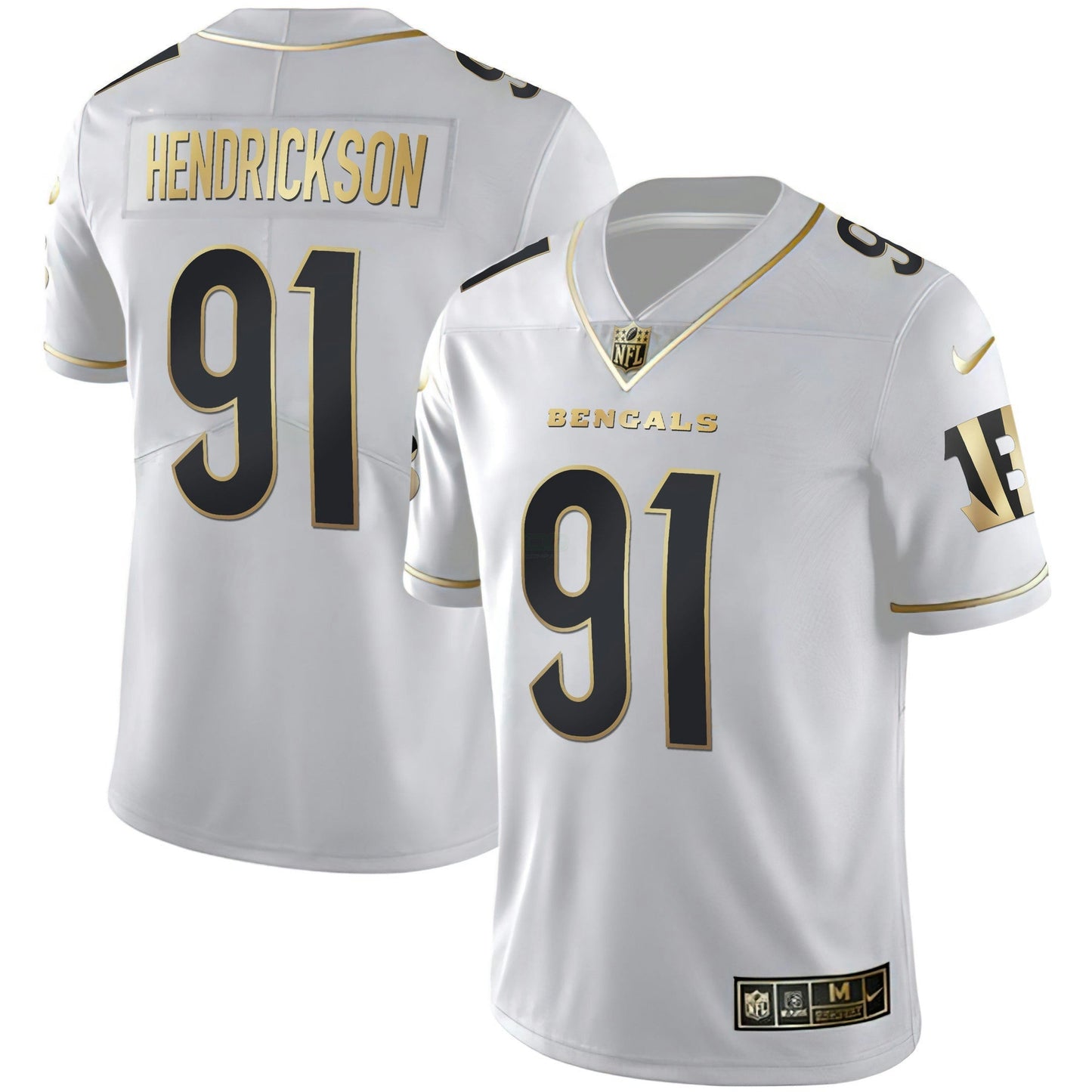 Camisa NFL Women’s Cincinnati Branca Dourada & Preta Dourada Jersey