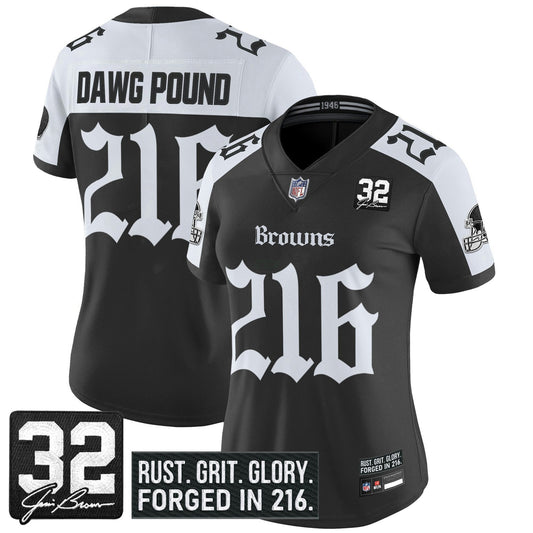 Camisa NFL Women’s Cleveland ‘Gothic Dawg Shadows Drop’ Vapor Limited Jersey