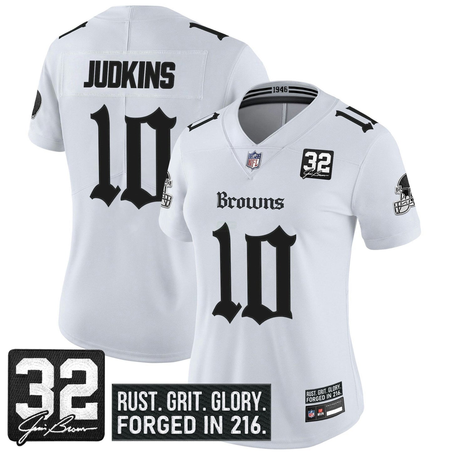 Camisa NFL Women’s Cleveland ‘Gothic Dawg Shadows Drop’ Vapor Limited Jersey