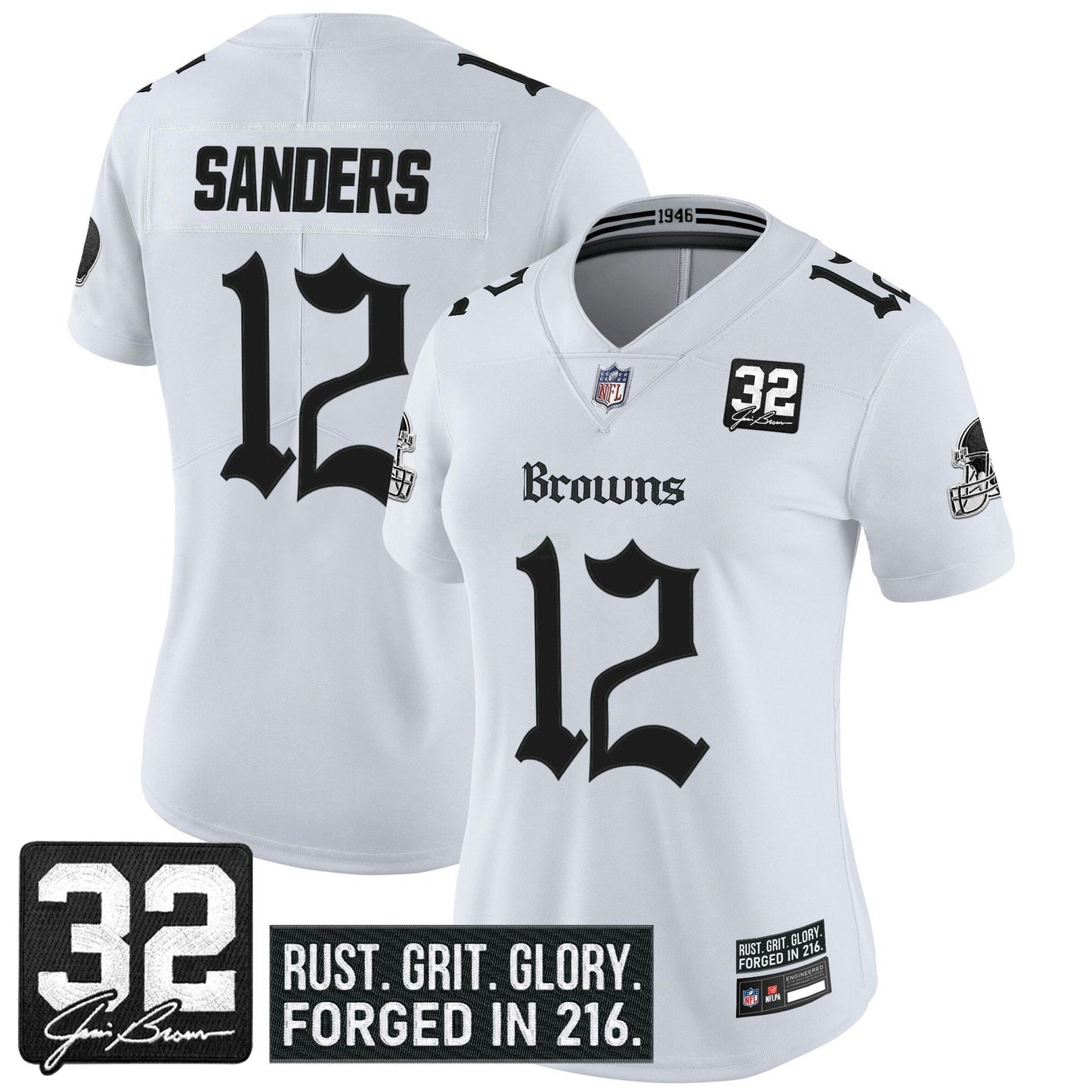 Camisa NFL Women’s Cleveland ‘Gothic Dawg Shadows Drop’ Vapor Limited Jersey