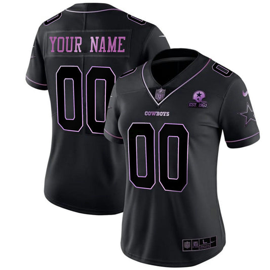 Camisa NFL Women’s Dallas Deep Purple Jersey - Preta Roxa