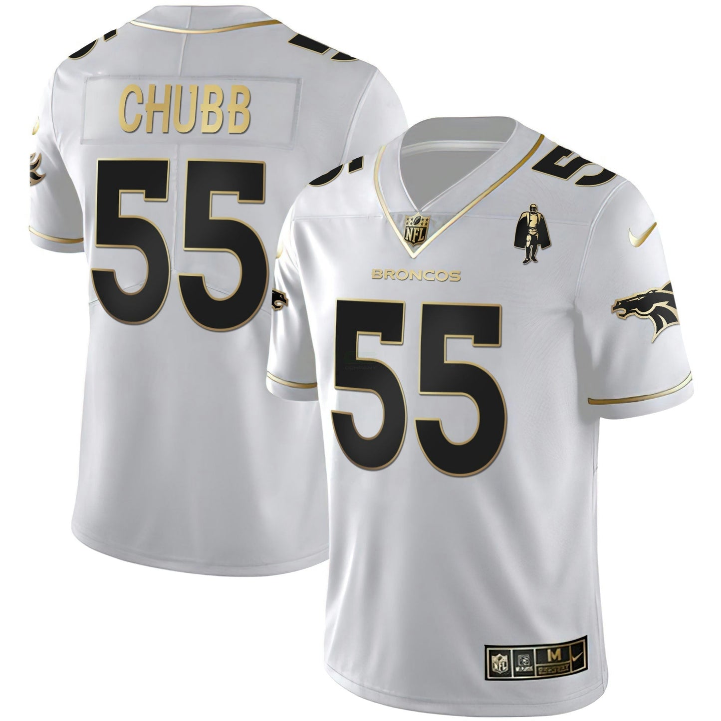 Camisa NFL Women’s Denver Branca Dourada and Preta Dourada Jersey