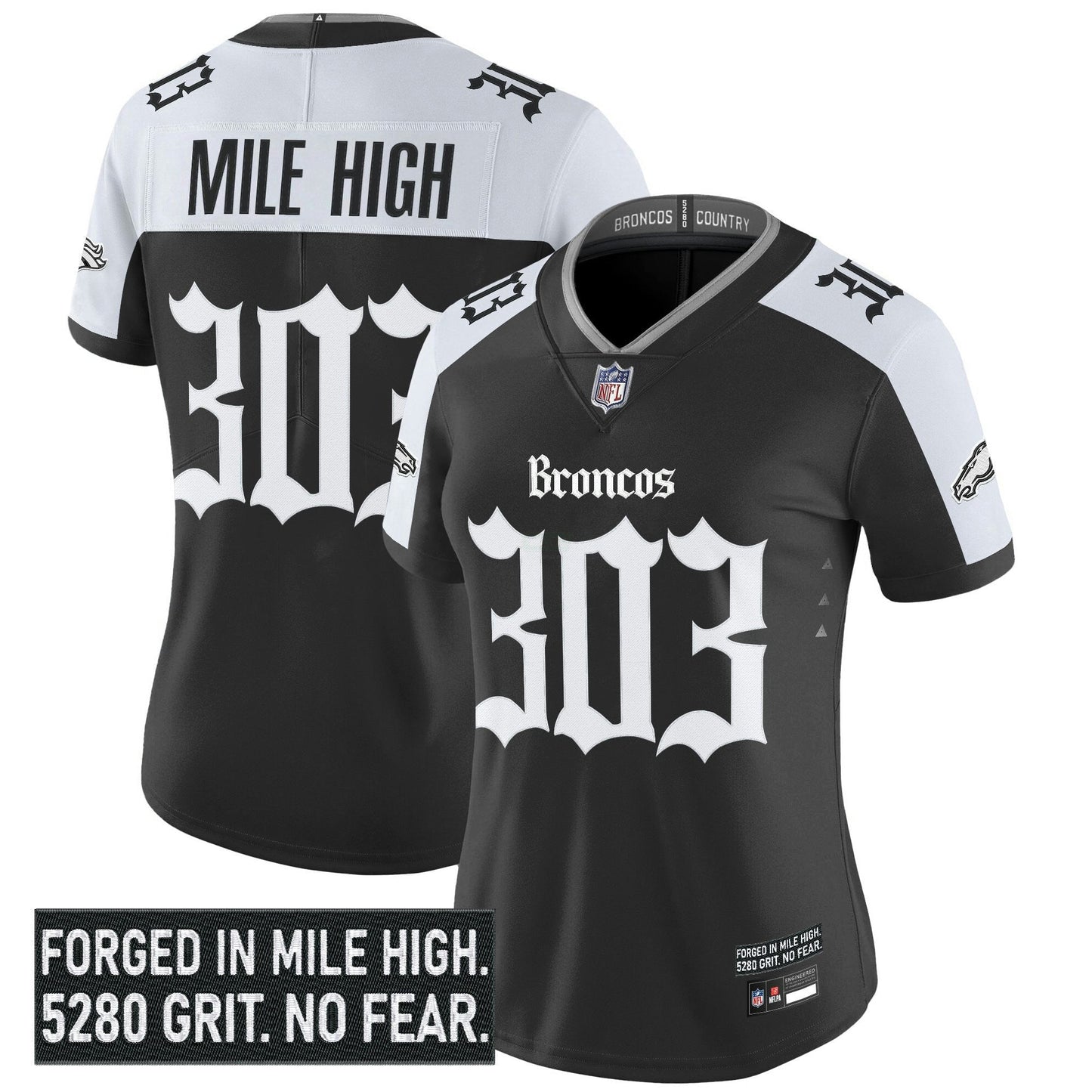 Camisa NFL Women’s Denver ‘Gothic Mile High Shadows Edition’ Vapor Limited Jersey