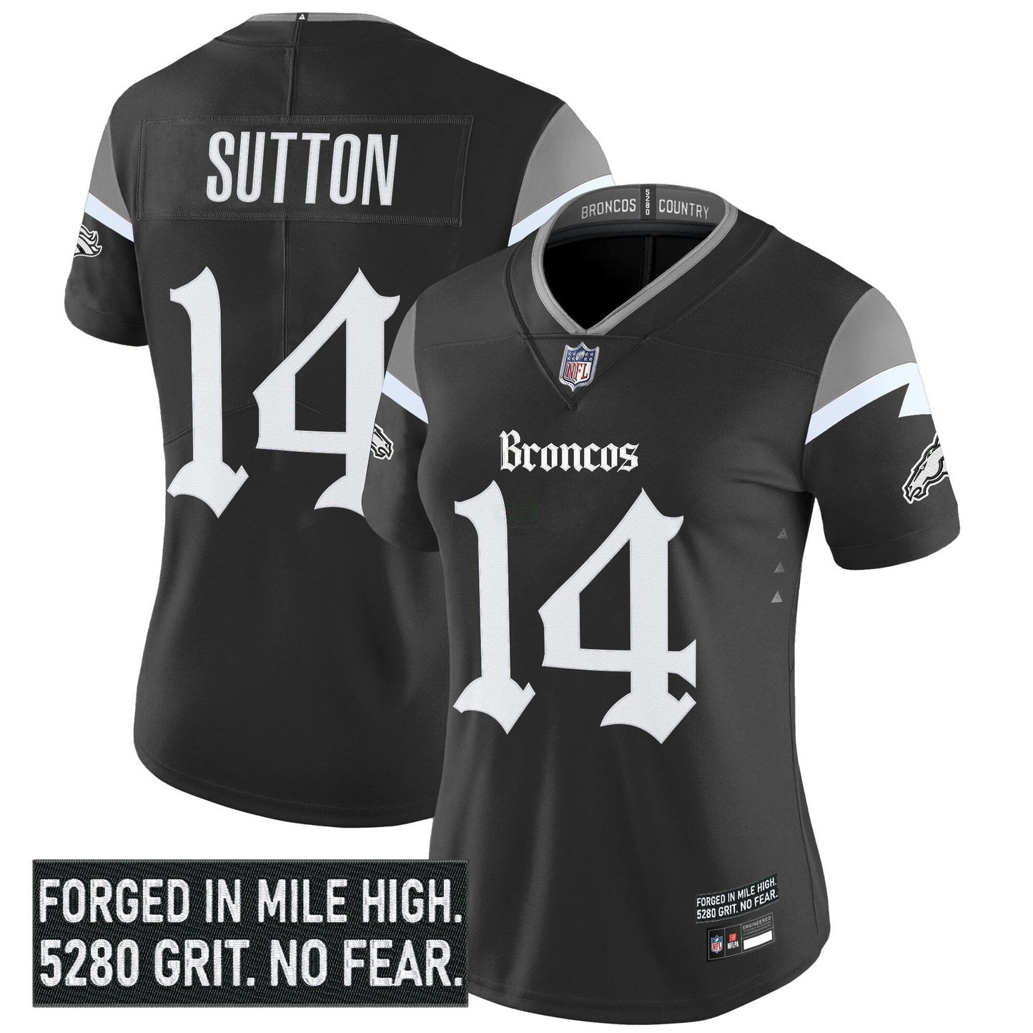 Camisa NFL Women’s Denver ‘Gothic Mile High Shadows Edition’ Vapor Limited Jersey