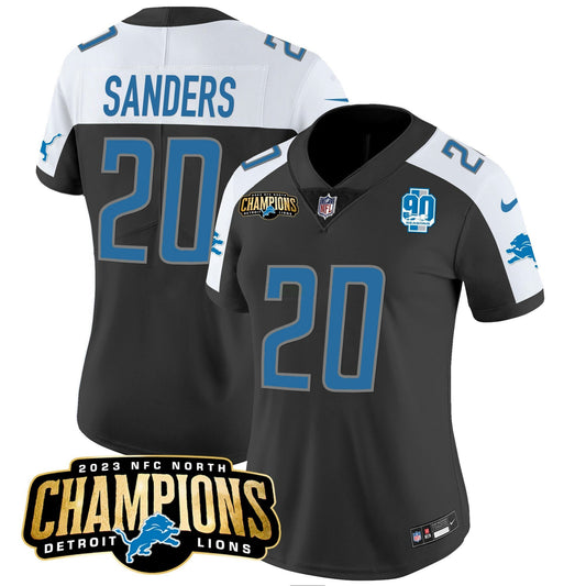 Camisa NFL Women’s Detroit 2023 NFC North Champions Patch Vapor Jersey V2