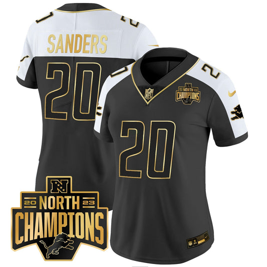 Camisa NFL Women’s Detroit 2023 NFC North Division Champions Patch Vapor Dourada Jersey
