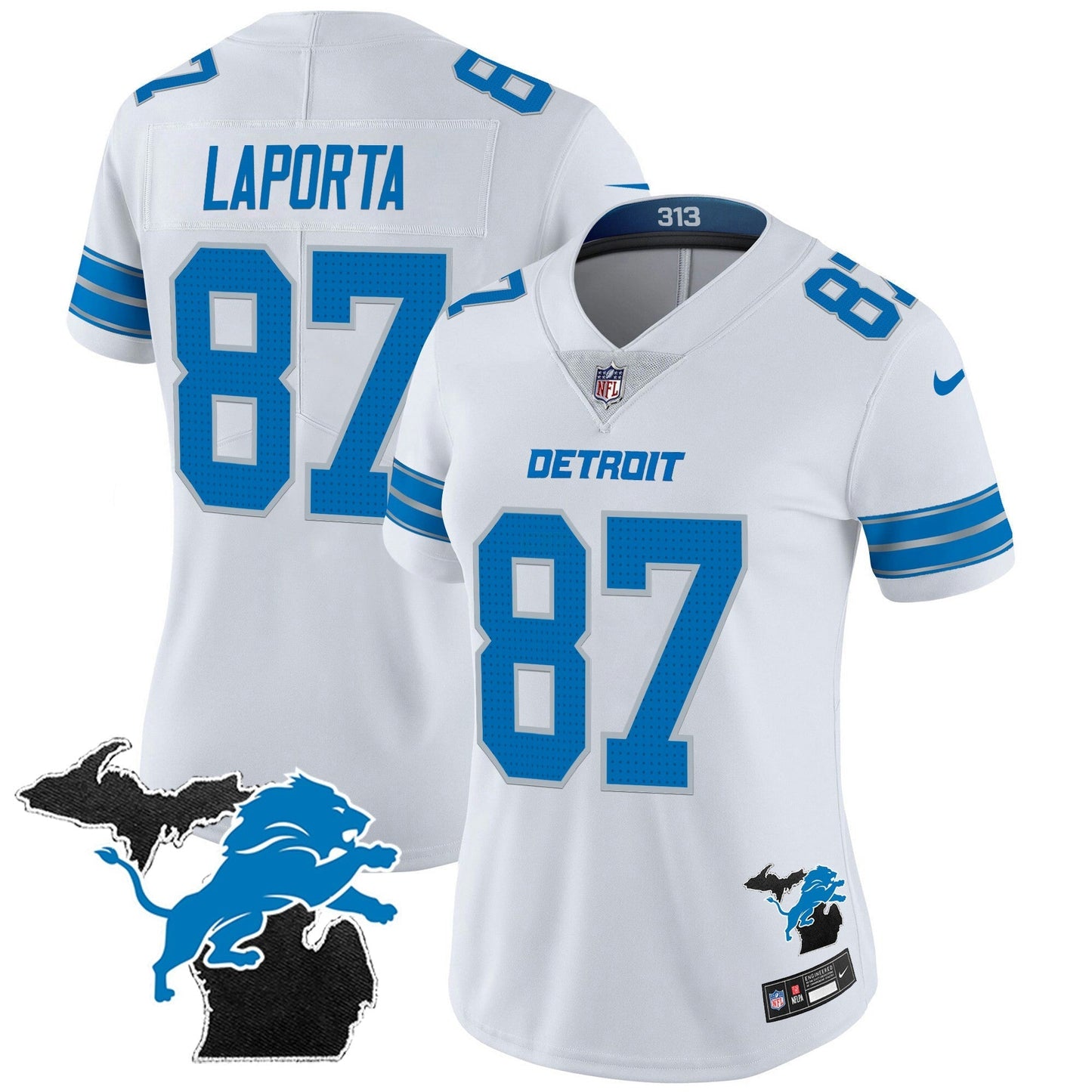 Camisa NFL Women’s Detroit 2024 Michigan Patch Vapor Jersey