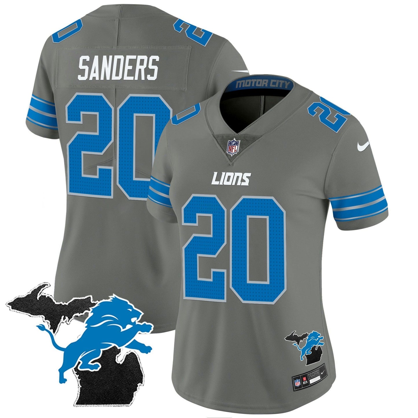 Camisa NFL Women’s Detroit 2024 Michigan Patch Vapor Jersey