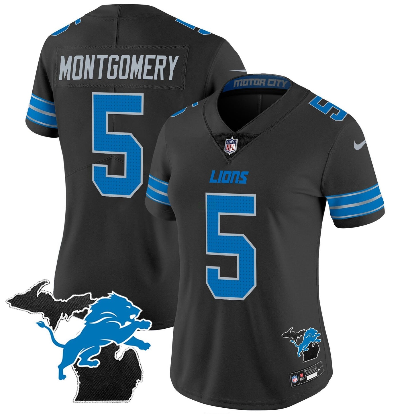 Camisa NFL Women’s Detroit 2024 Michigan Patch Vapor Jersey