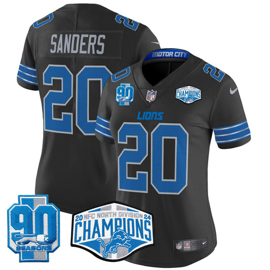 Camisa NFL Women’s Detroit 2024 NFC North Division Champions Patch Vapor Limited Jersey