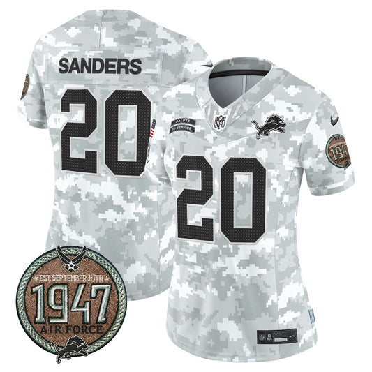 Camisa NFL Women’s Detroit 2024 Salute to Service Establishment Year Patch Vapor Limited Jersey