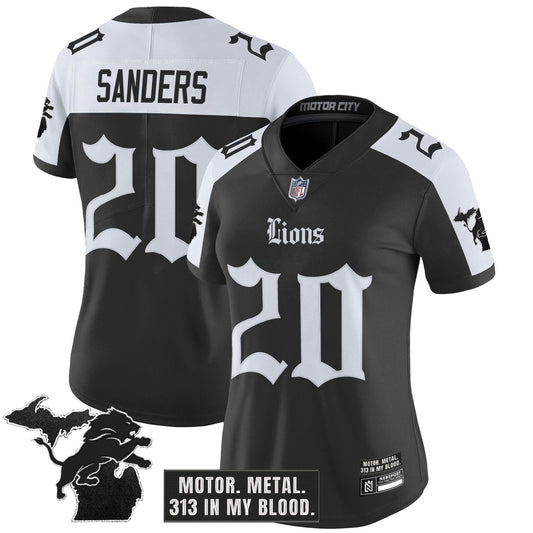 Camisa NFL Women’s Detroit ‘Gothic Motor Grit Edition’ Vapor Limited Jersey