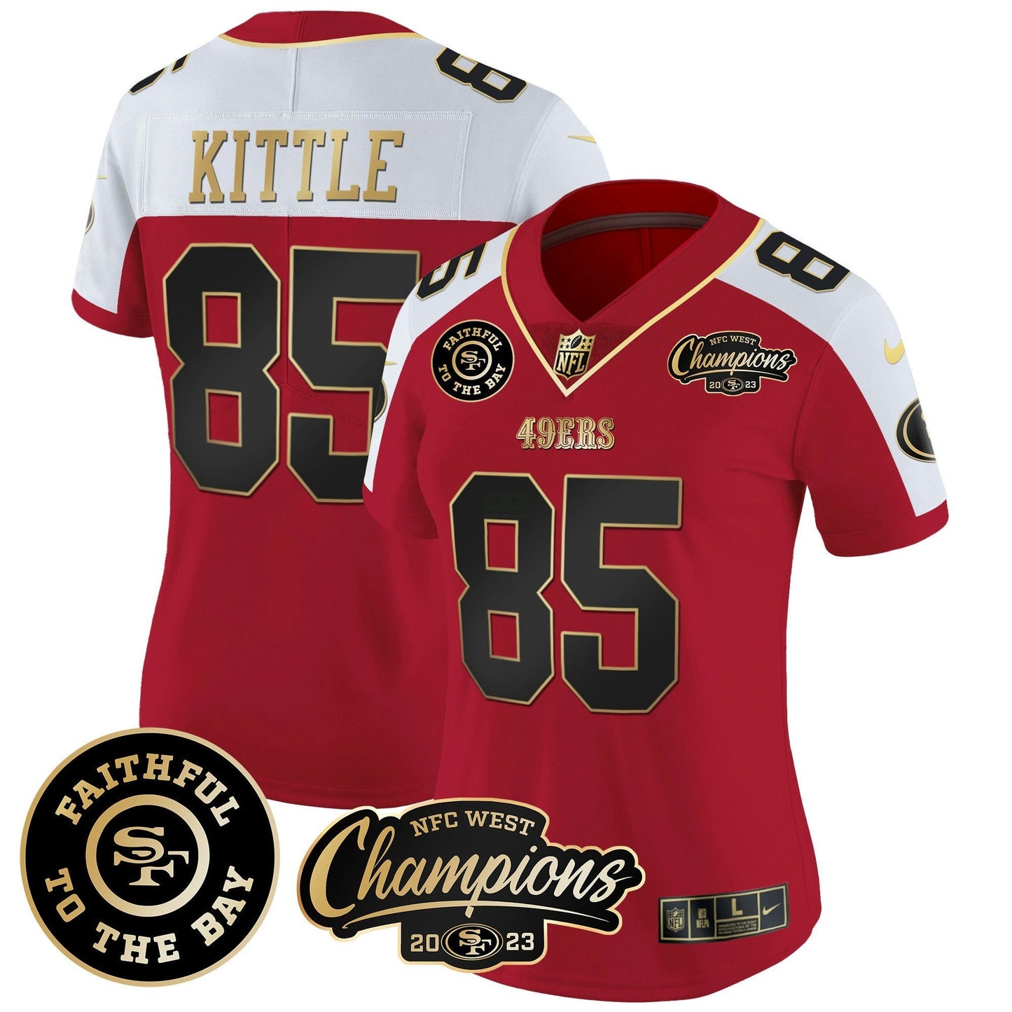 Camisa NFL Women’s Faithful & 2023 NFC West Champions Patch Vapor Jersey