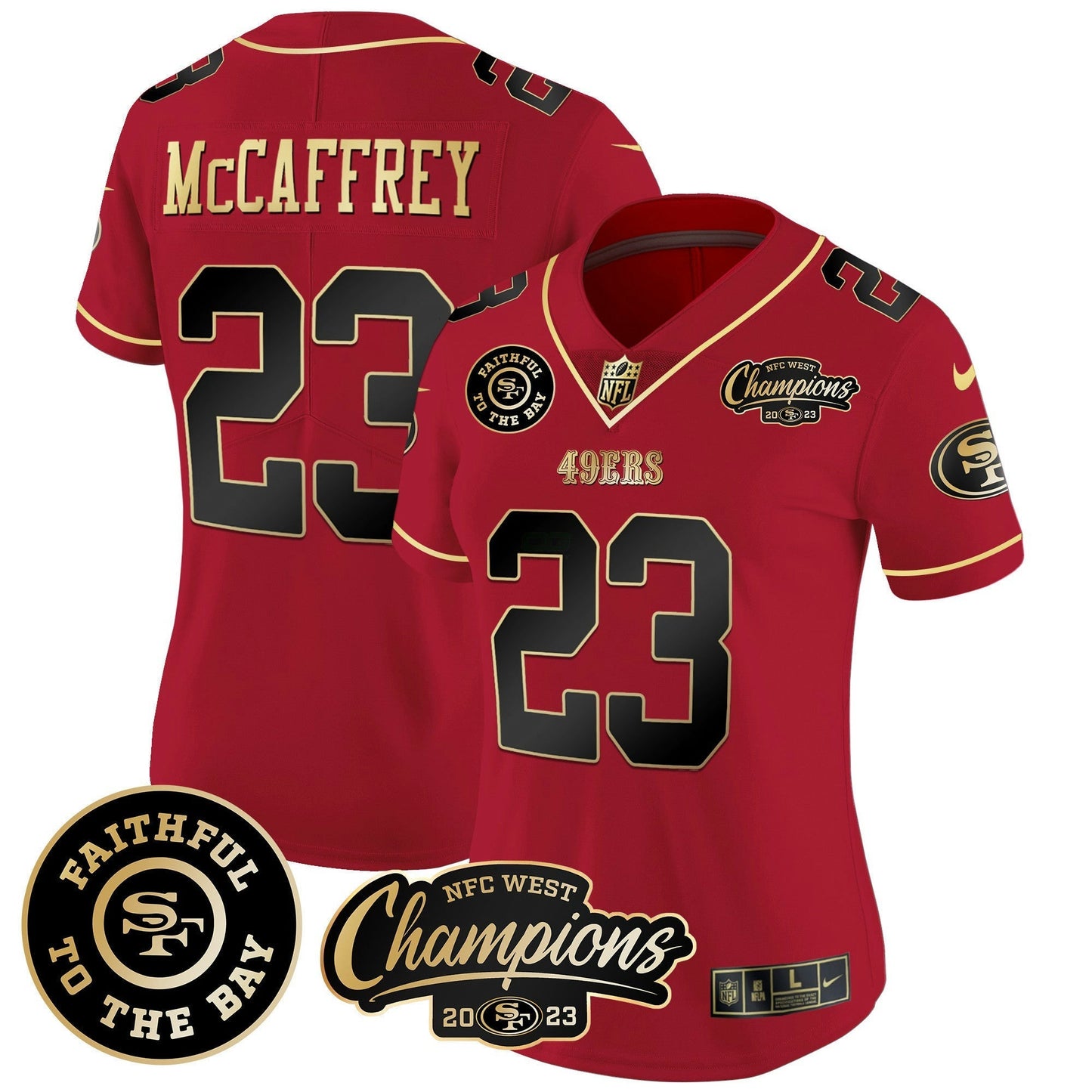 Camisa NFL Women’s Faithful & 2023 NFC West Champions Patch Vapor Jersey