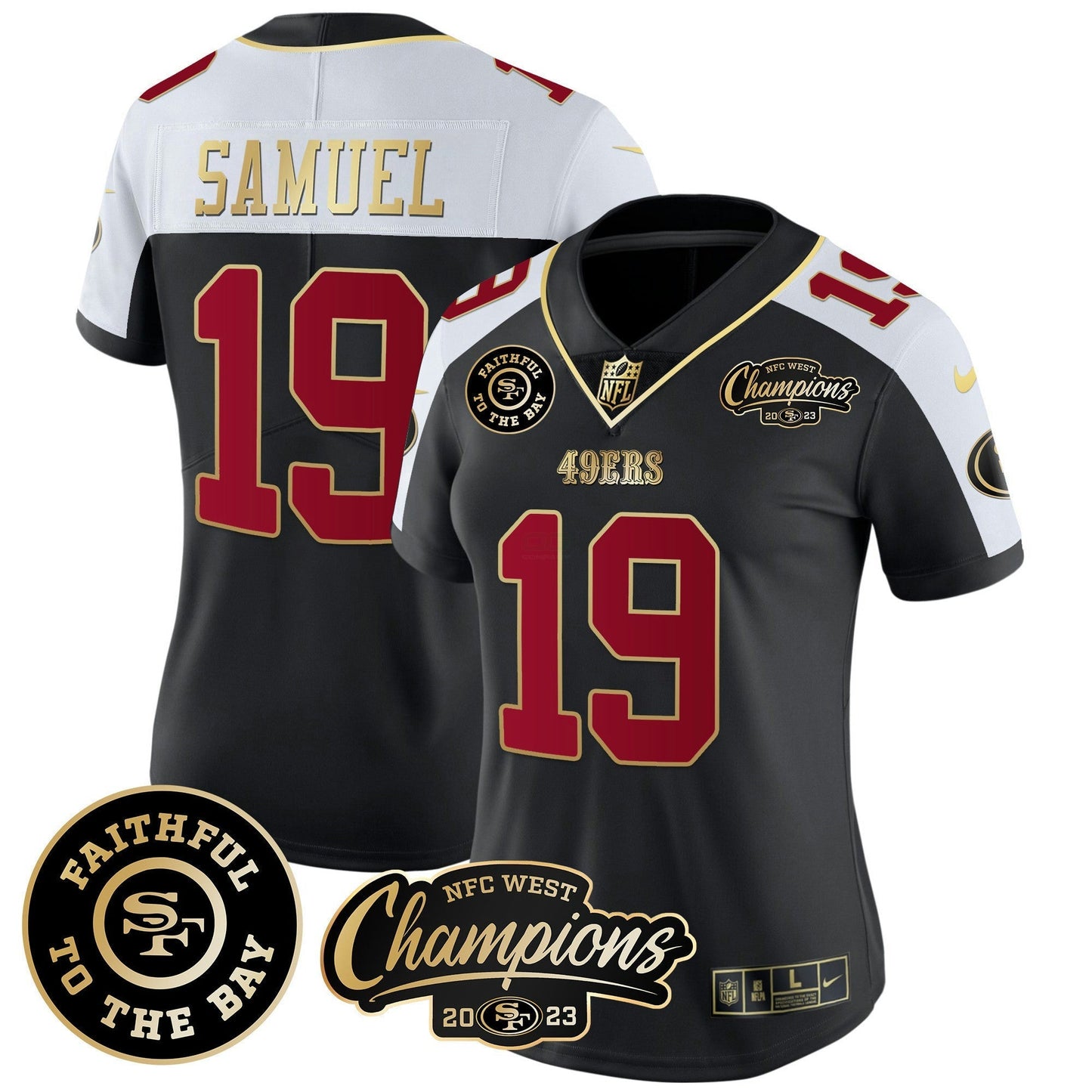 Camisa NFL Women’s Faithful & 2023 NFC West Champions Patch Vapor Jersey