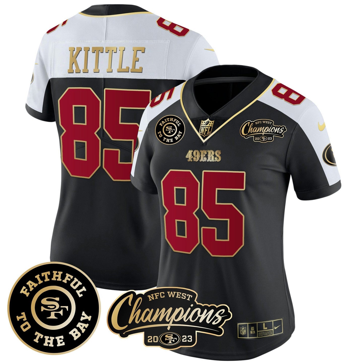 Camisa NFL Women’s Faithful & 2023 NFC West Champions Patch Vapor Jersey