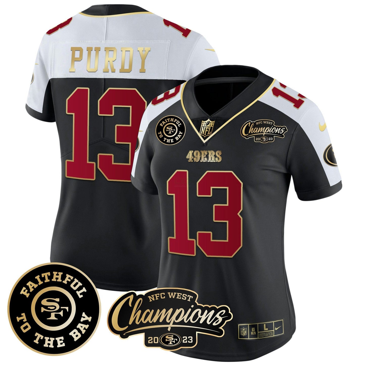 Camisa NFL Women’s Faithful & 2023 NFC West Champions Patch Vapor Jersey