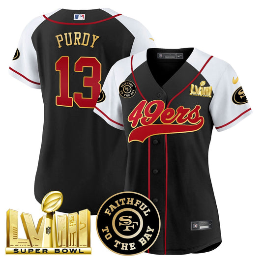 Camisa NFL Women’s Faithful & Super Bowl LVIII Dourada Patch Jersey