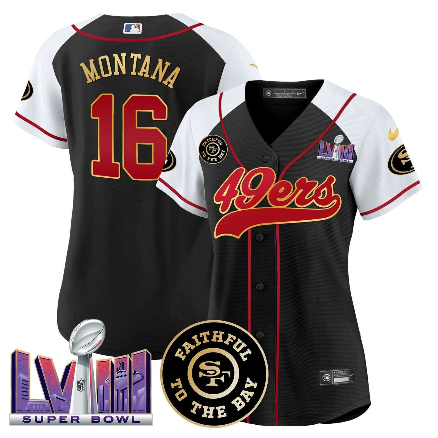 Camisa NFL Women’s Faithful & Super Bowl LVIII Patch Jersey