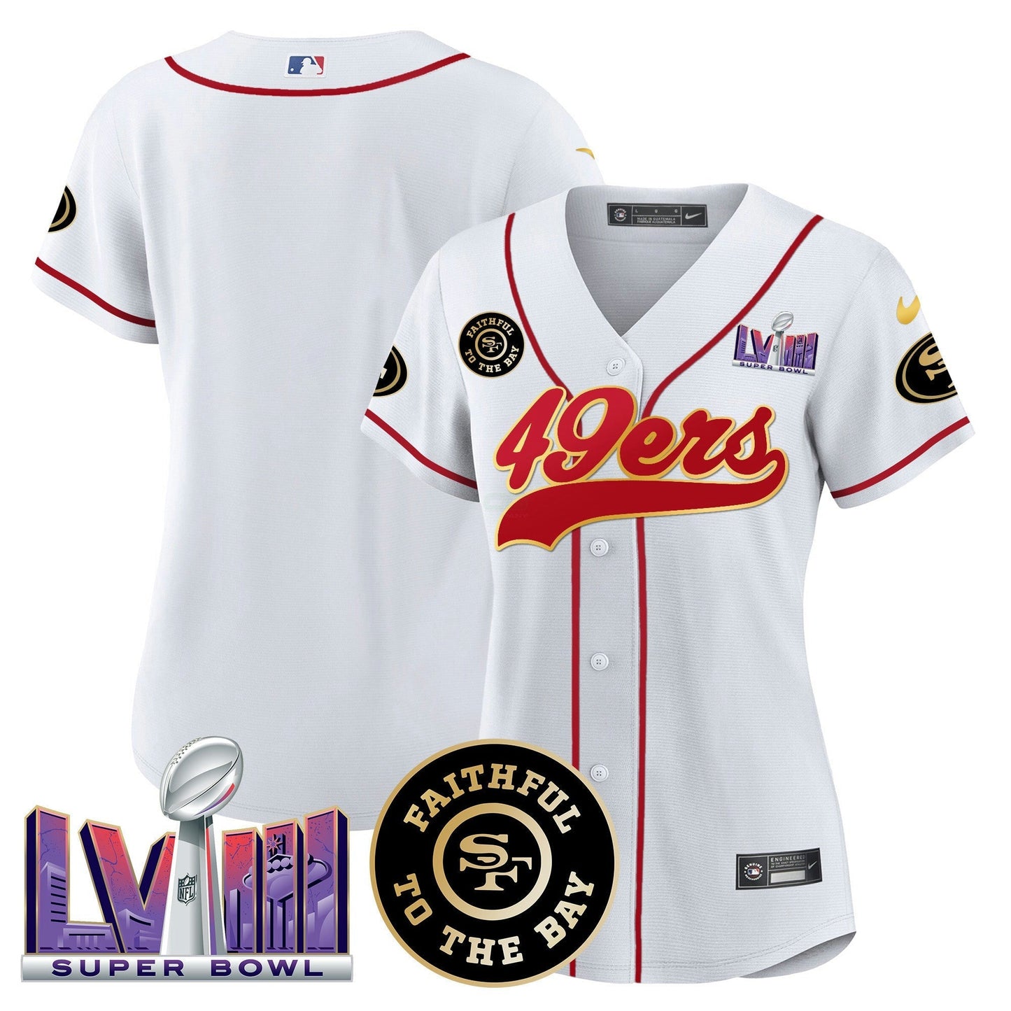 Camisa NFL Women’s Faithful & Super Bowl LVIII Patch Jersey