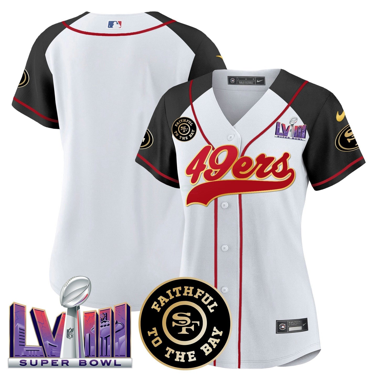 Camisa NFL Women’s Faithful & Super Bowl LVIII Patch Jersey