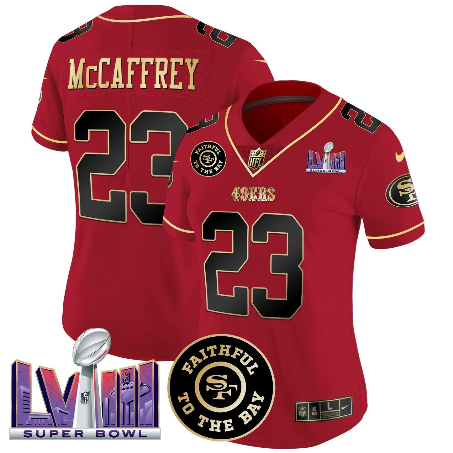 Camisa NFL Women’s Faithful & Super Bowl LVIII Patch Vapor Jersey