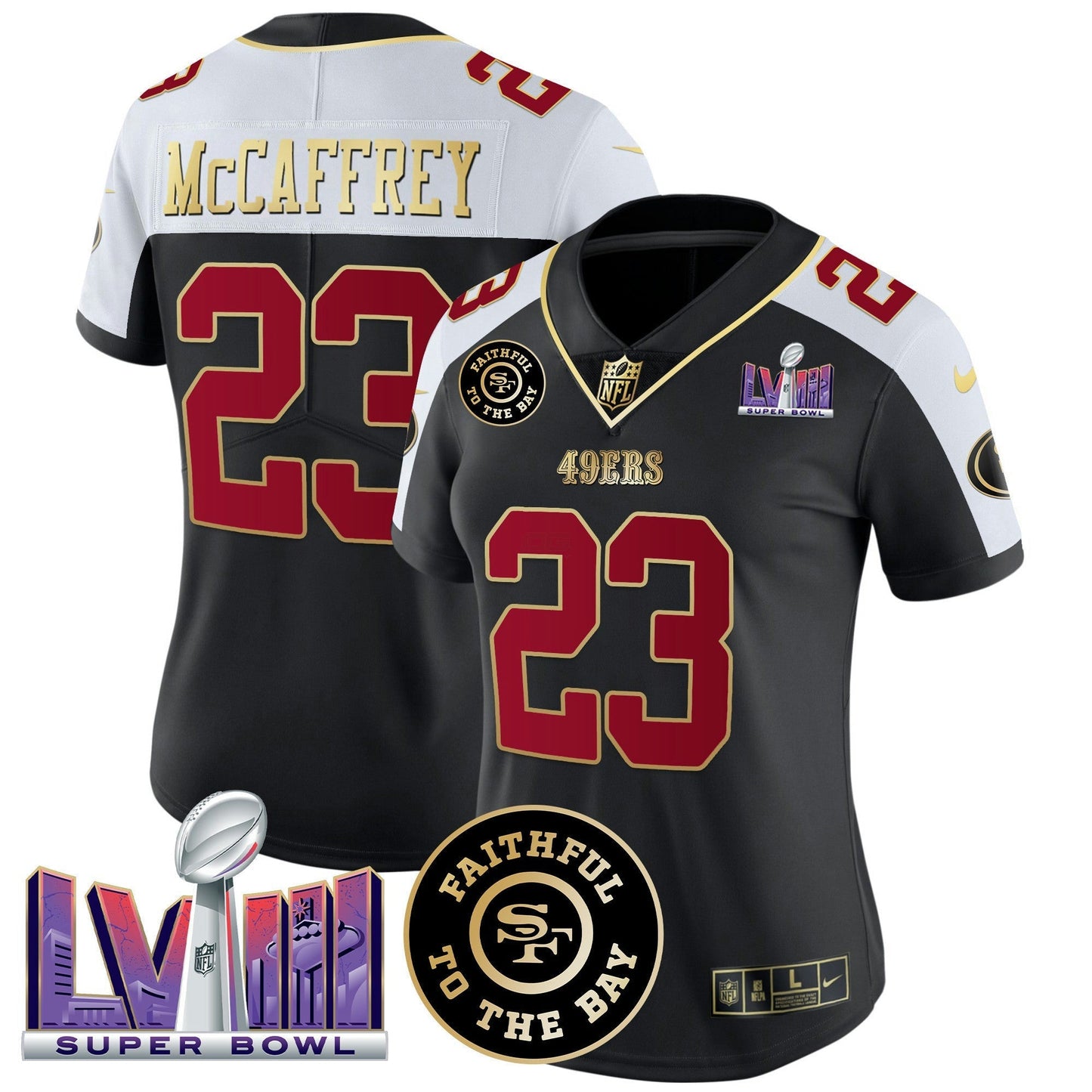 Camisa NFL Women’s Faithful & Super Bowl LVIII Patch Vapor Jersey