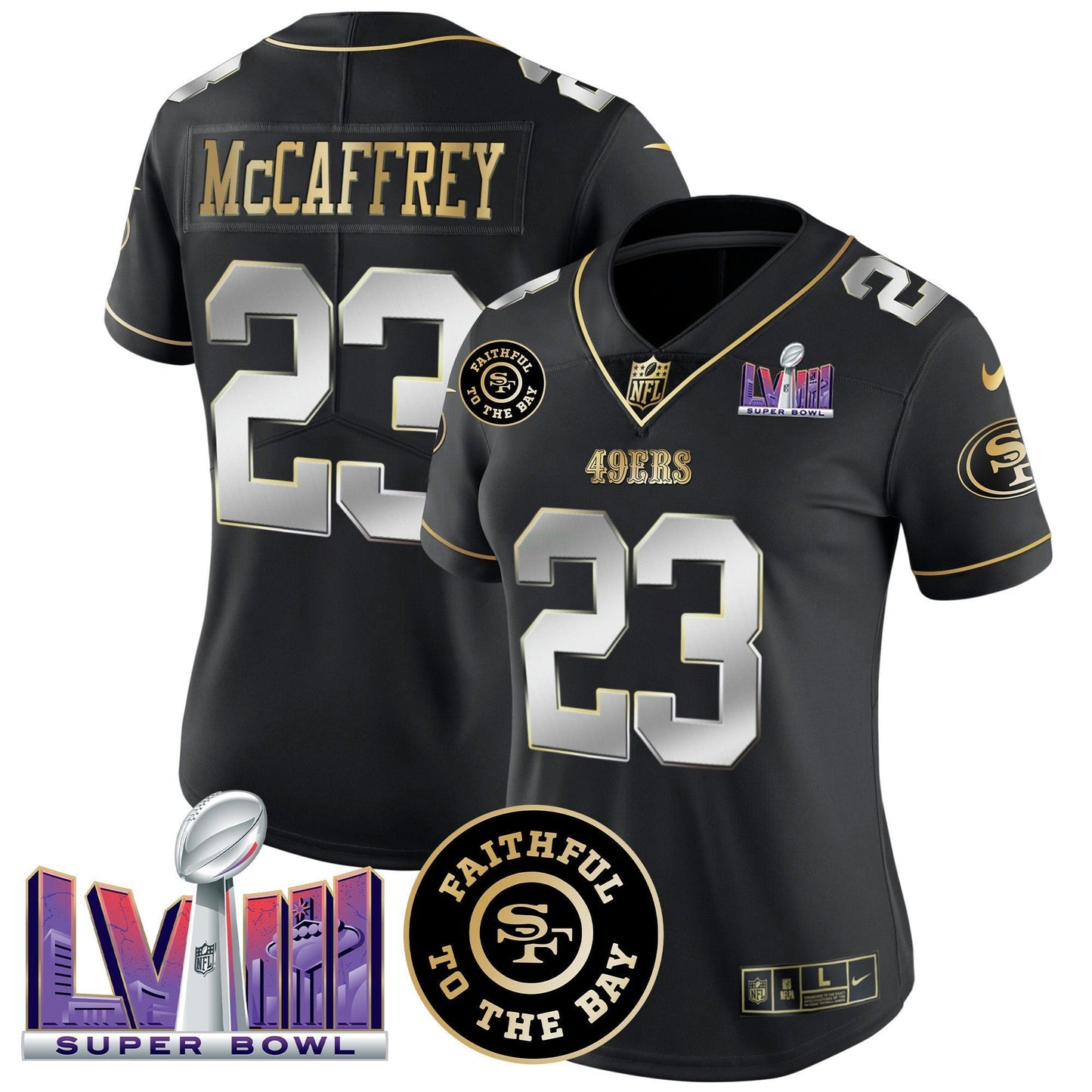 Camisa NFL Women’s Faithful & Super Bowl LVIII Patch Vapor Jersey