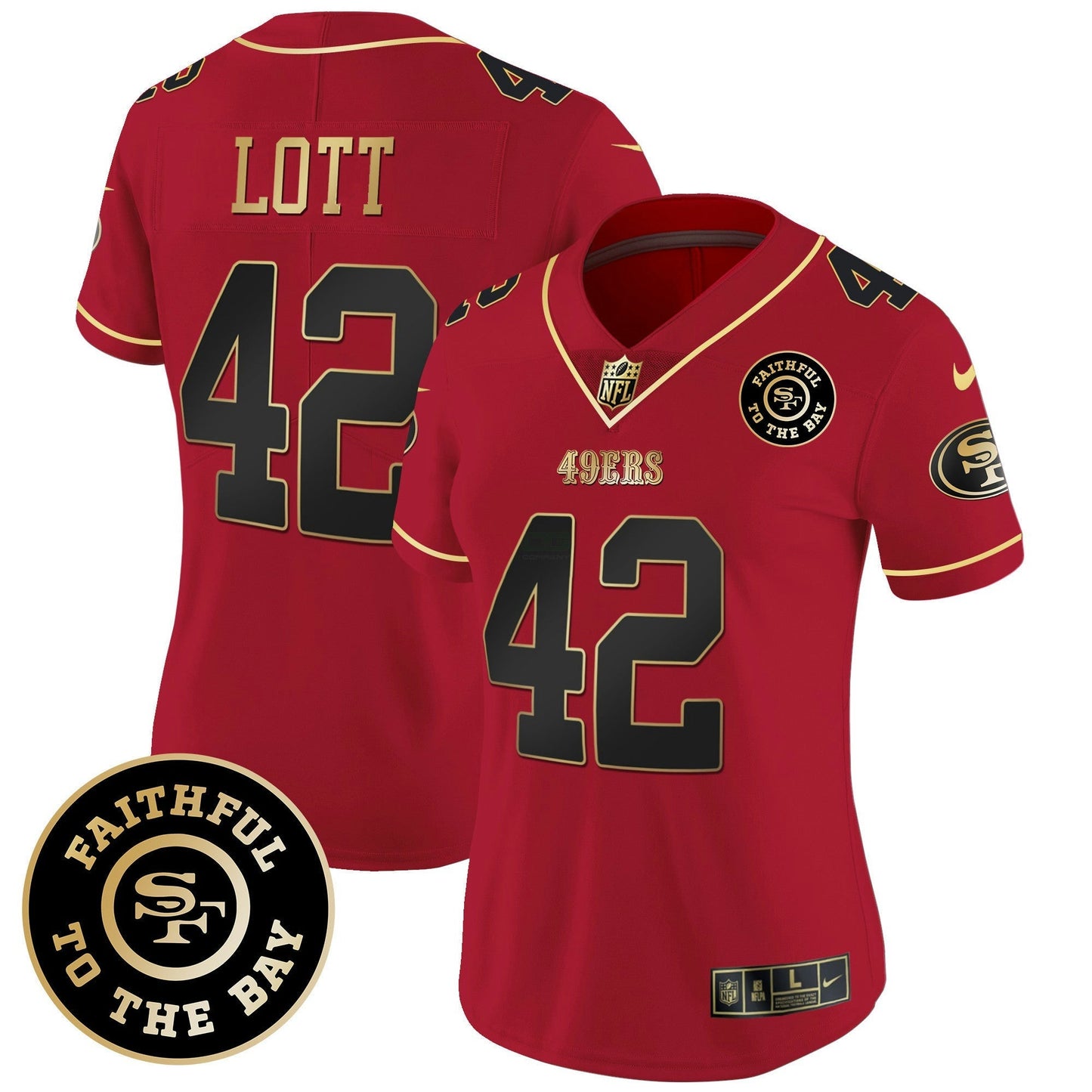 Camisa NFL Women’s Faithful To The Bay 2024 Patch Vapor Limited Jersey