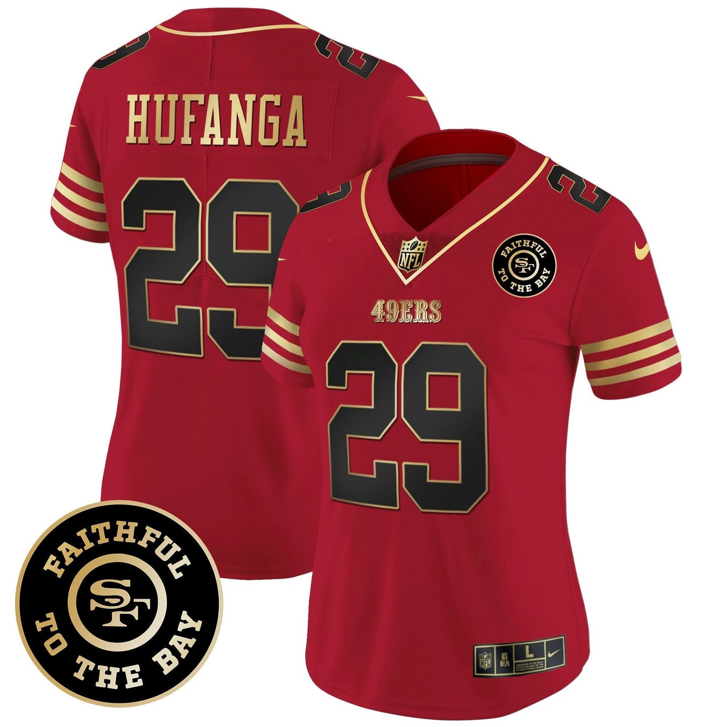 Camisa NFL Women’s Faithful To The Bay 2024 Patch Vapor Limited Jersey