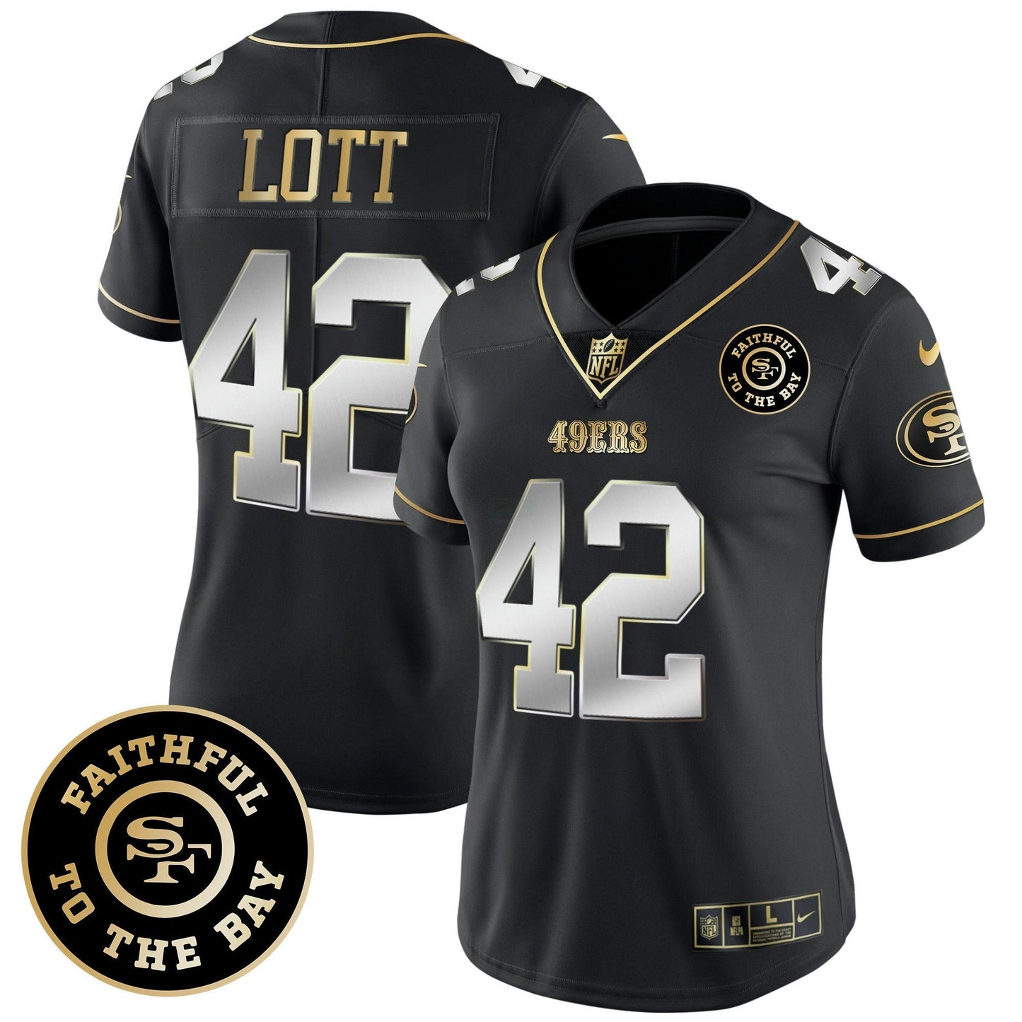 Camisa NFL Women’s Faithful To The Bay 2024 Patch Vapor Limited Jersey