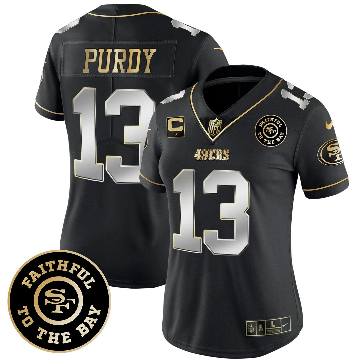 Camisa NFL Women’s Faithful To The Bay 2024 Patch Vapor Limited Jersey