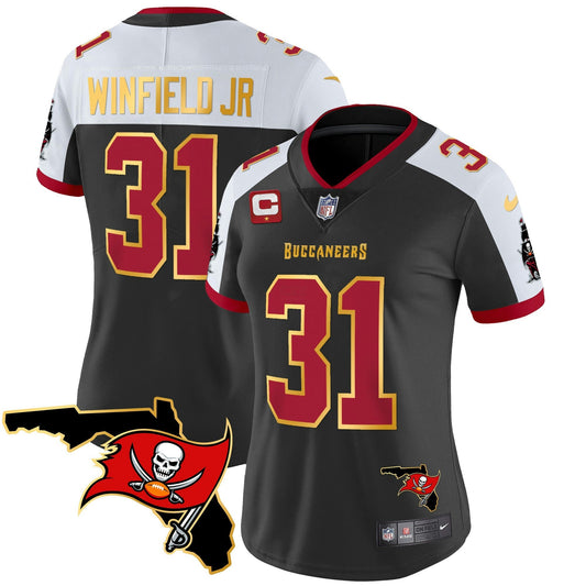 Camisa NFL Women’s Florida Patch Dourada Trim Vapor Jersey