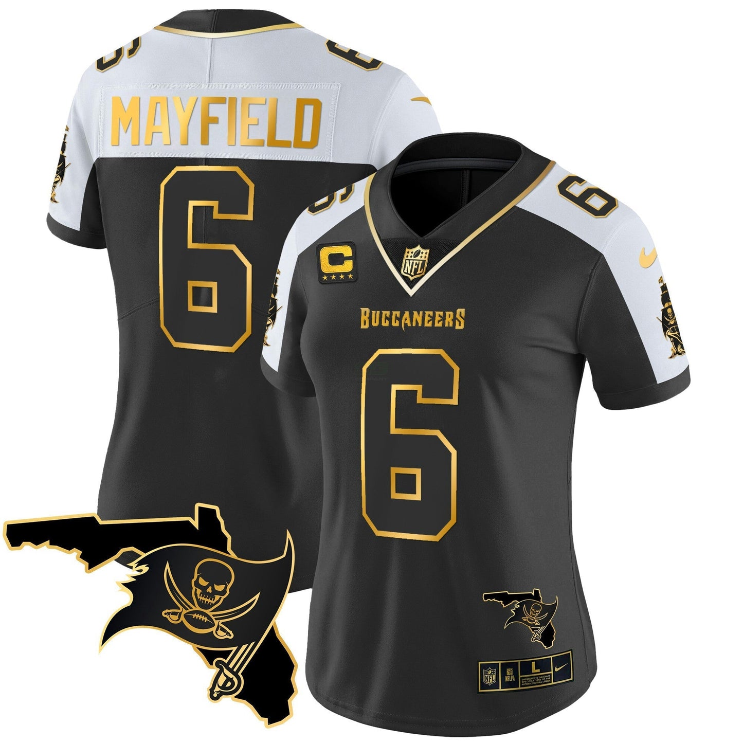 Camisa NFL Women’s Florida Patch Vapor Dourada Jersey