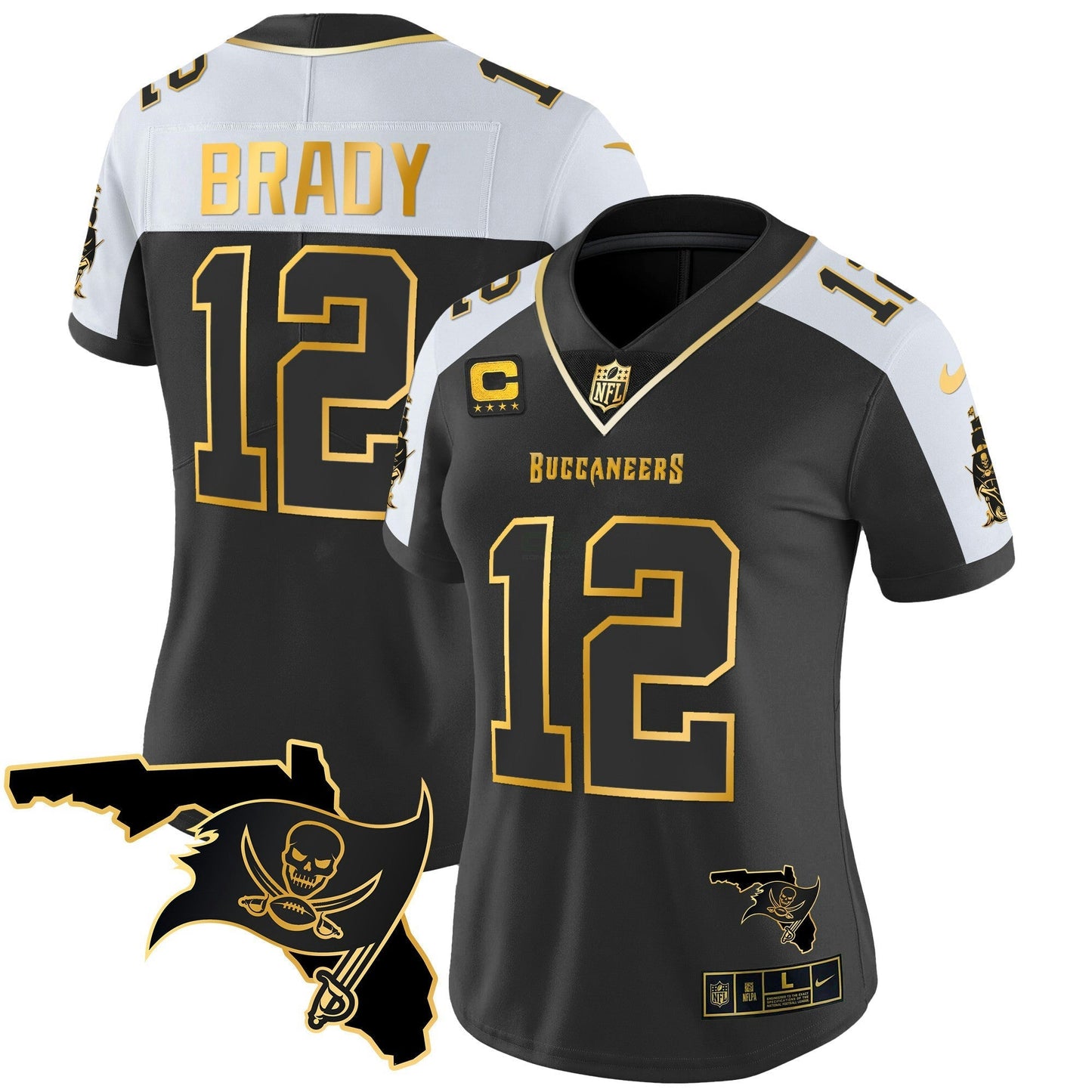 Camisa NFL Women’s Florida Patch Vapor Dourada Jersey